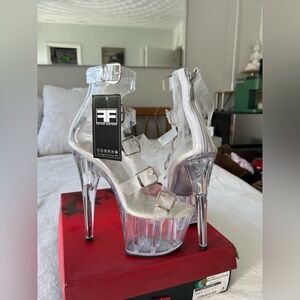 Clear Lucite Dancer Heels